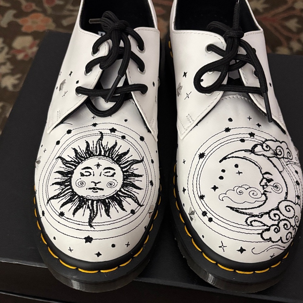 Dr. Martens White Cosmic Design Shoes - Picture 2 of 5